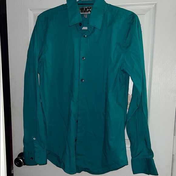 Express Other - Express Green Dress Shirt Long Sleeve Button-Down
